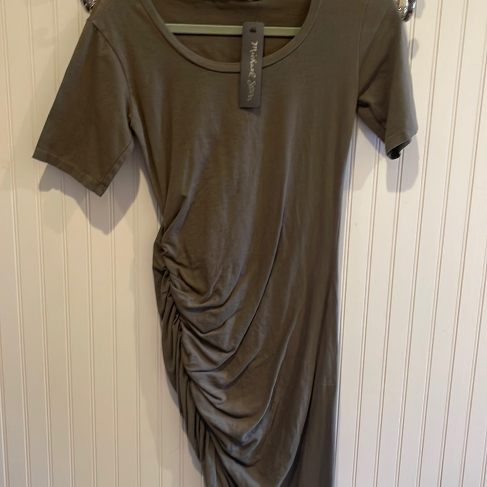 NWT Michael Stars Side Ruched Darling‎ Dress!